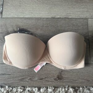 Victoria’s Secret PINK Strapless Nude Bra Push up 32D